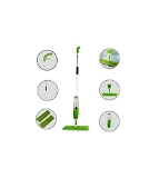 Flat Spray Mop, 2 in 1, Liquid Dispenser and Movable Handle, High Absorbent Microfiber, for Wet and Dry Surface, Marble Flooring, Tiles Cleaning - Pack Of 1, Hand Spray Mop