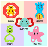 Musvika Toys Baby Rattle 5 Pcs Colorful Toddler, Infants & Children Multicolor - Toddler