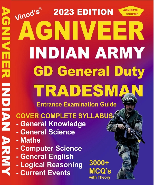 Vinod AGNIVEER Indian Army (GD & Tradesman) 2023 EDITION Entrance Examination Guide ; VINOD PUBLICATIONS ; CALL 9218219218 - Dr. Ajay Nair