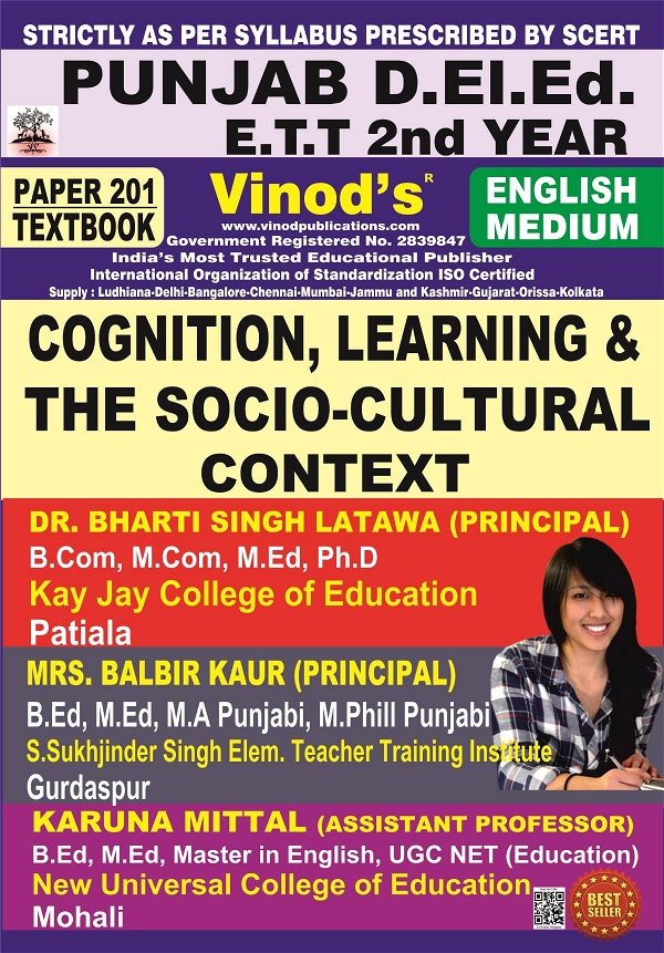 Vinod 201 (E) Book - Cognition, Learning and the Socio-Cultural Context Book - VINOD PUBLICATIONS ; CALL 9218219218
