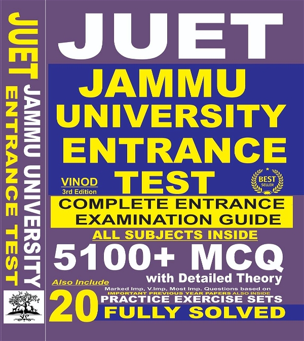 Vinod JUET Jammu University Entrance Test Book ; VINOD PUBLICATIONS ; CALL 9218219218