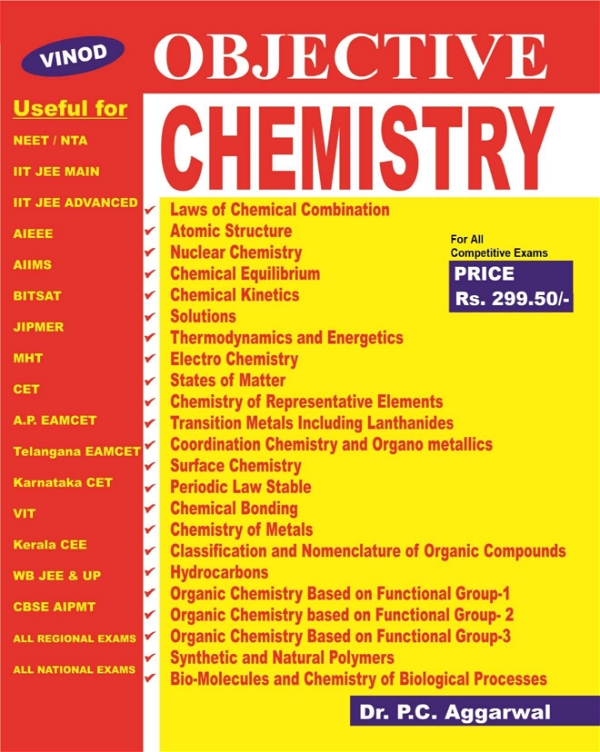 Vinod Objective Chemistry Book ; VINOD PUBLICATIONS ; CALL 9218219218