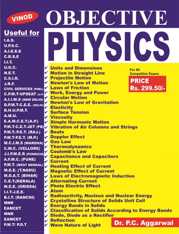 Vinod Objective Physics Book ; VINOD PUBLICATIONS ; CALL 9218219218