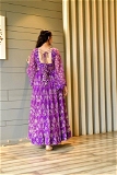 Purple Long Belt Dress - Purple, XL