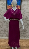 Designer Khatli Work Heavy Gown - XL, Cardinal Pink