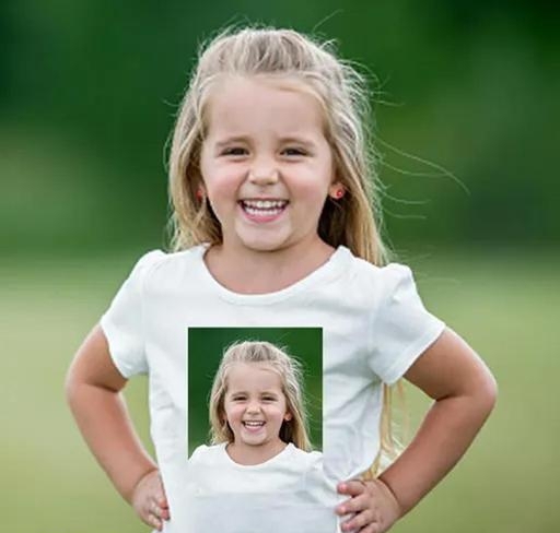 Kids Customized Photo T- Shirt For Boys/Girl's - 7-8 Yrs