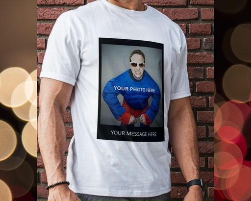 Men's Customized Photo T-Shirt - XL