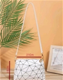 Geometrical Sling Bag - White