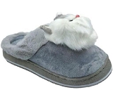 Winter Cute Cat Furr Slipper - IND-4, Gray