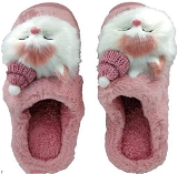 Winter Cute Cat Furr Slipper - IND-6, Tickle Me Pink
