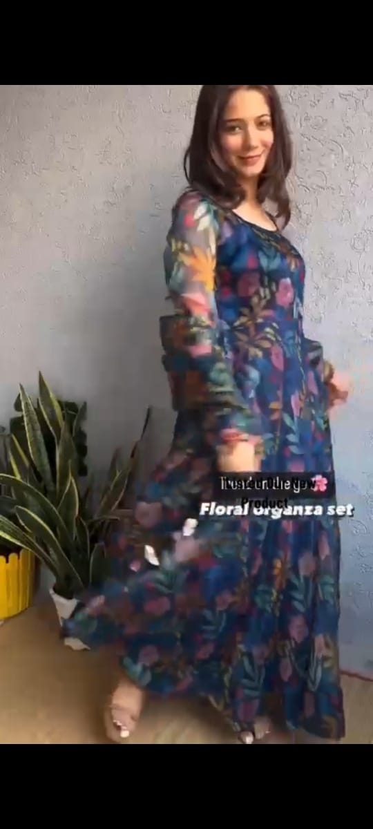 Floral Organza Suit - M