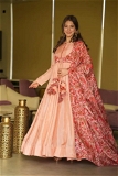Beautiful Satin Silk Embroidery Gown With Dupatta - M