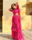 New Designer Partywear Pink Color Lehenga Saree 