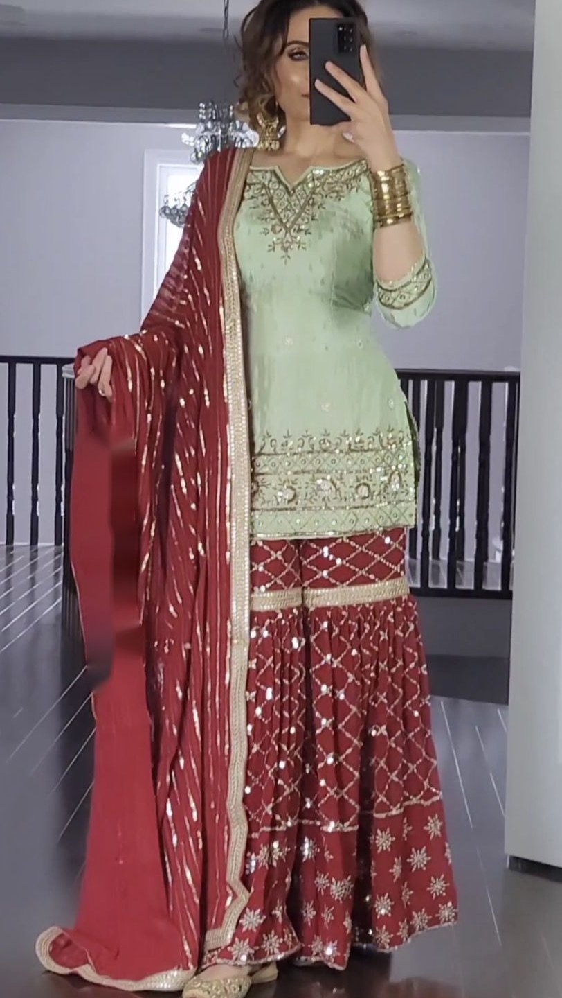 Muslim Brides Who Looked Surreal At Their Nikaah | Sharara designs,  Pakistani wedding, Sharara suit designs