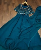 Belt Gown With Dupatta - XL, Pine Green