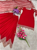 Latest Designer Sharara Suit  - Red
