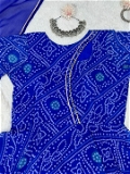 Bandhani Digital Printed Gown With Dupatta - L