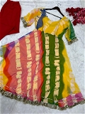 Multicolor Style Anarkali Suit - L
