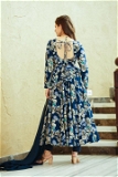 Blue Orchid Gown And Dupatta Set - L