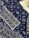 Blue Color Summer Readymade Cotton Printed  Suit - L