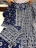 Blue Color Summer Readymade Cotton Printed  Suit - L