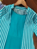 Jacket With Kurti - Eastern Blue, XL