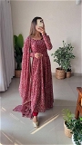 Floral Maxi Gown With Dupatta - Mandy, M