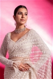 Beautiful Heavy work Net Saree with Blouse Piece - White