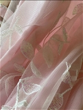 Designer Net Anarkali Suit - Pink, M