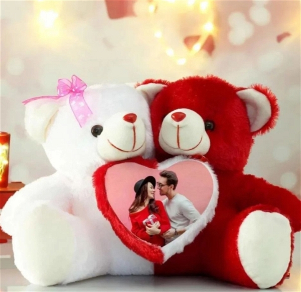 Couple Photo Teddy For Gift