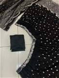 Sonam Bajwa Style Black Color Lehenga Choli