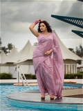Real Midelling Shoot Partywear Sequence Saree With Blouse Piece
