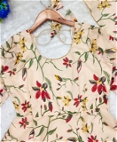 Grean Leaf Floral Work Gown With Dupatta - XXL
