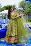 Zig Zag Design Anarkali Gown With Dupatta - M