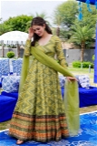 Zig Zag Design Anarkali Gown With Dupatta - L