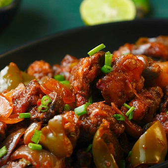 (Fire N Flavour) Chilly Mushroom - Semi Gravy