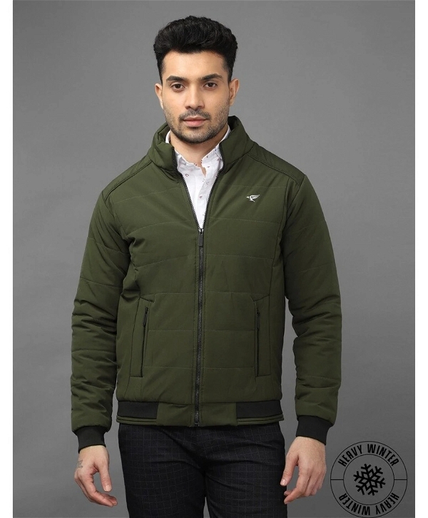 Men's 150gsm Poly Fill Padded Full Sleevs Casual Jacket - Green