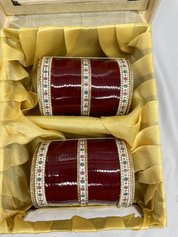 Anushka Bridal Chuda - Maroon, 2.10