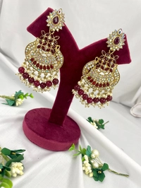 Neha Earings - Mehroon