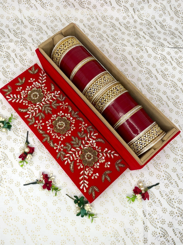 RUHANI RED BANGLE BOX - Red