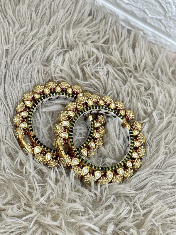 Supriya Rajwadi Kundan Bangles - 2.4