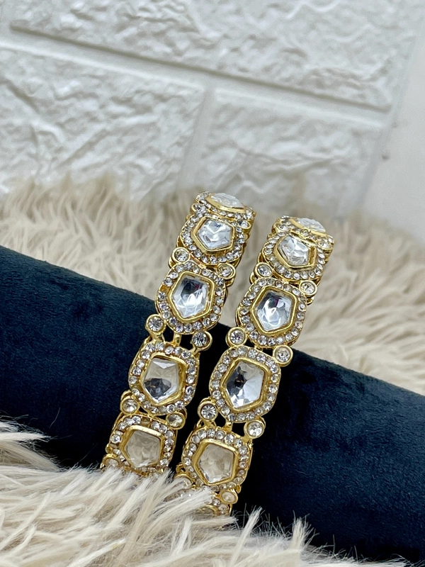 Amina Uncut Kundan Bangle K8 - 2.8