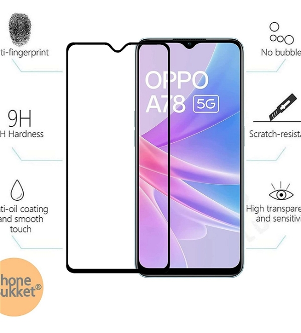OPPO Mobile A Series Tempered Glass 6D 18D Ultra HD  - OPPO A17k