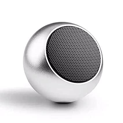 HB PLUS M3 Colorful Wireless Bluetooth Speakers Mini Electroplating Round Steel Speaker (Random Color) (Silver)