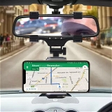 NEW ARRIVAL Car Rearview Mirror Holder Phone Bracket Car Phone Holder 360 Rotation for Universal Cell Phone Holder Stand Base Vehicle Rear View Mirror Phone Holder Mount Universal Smartphone Mobile Holder