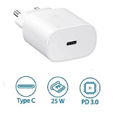 BRAND 25 Watt Type C Super Fast Charging Adapter Charger Compatible for Samsung Galaxy S21/S21+/S21 Ultra/S20/S20+/S20 Ultra/Note 20/Note 20 Ultra/Note 10/Note10+/A70/A71 (Only Adapter)