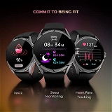 beatXP Vega 1.43" (3.6 cm) Super AMOLED Display, One-Tap Bluetooth Calling Smart Watch, 1000 Nits Brightness, Fast Charging, 24 * 7 Health Monitoring (Electric Black)