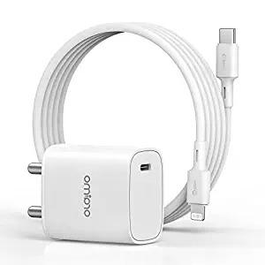 Oraimo 20W Type C Fast Charger PD 3.0 USB C Wall Adapter,Compatible for iPhone 14/14 Plus/14 Pro/14 Pro Max/13/12/12 Pro Max/11/Xs Max/XR/X,AirPods Pr, iPad/iPad Mini, and More(White)