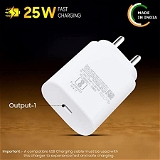 25W Charger Adapter Comptiable for Samsung Galaxy M14 5G / A14 Cellular Phone Super Fast Chargning Travel Adapter for F14, M14, F54 Ka Travel Quick PD Charger Adaptor - 25 Watt (25W - White)