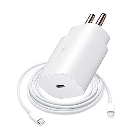 Original 25W Travel Adapter + C to C Cable for Samsung Cellular Phones (White20)
